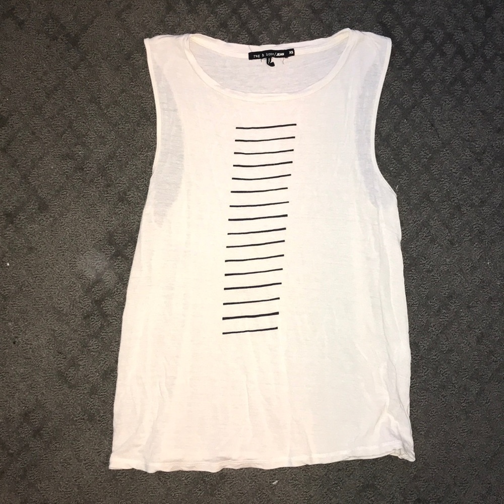 White Graphic Tank